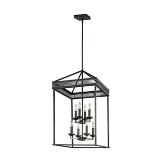 Woodruff Steel 8-light Chandelier with Floating Candle Tubes (Bronze - Black) - Chandeliers For Bedrooms by Overstock.com