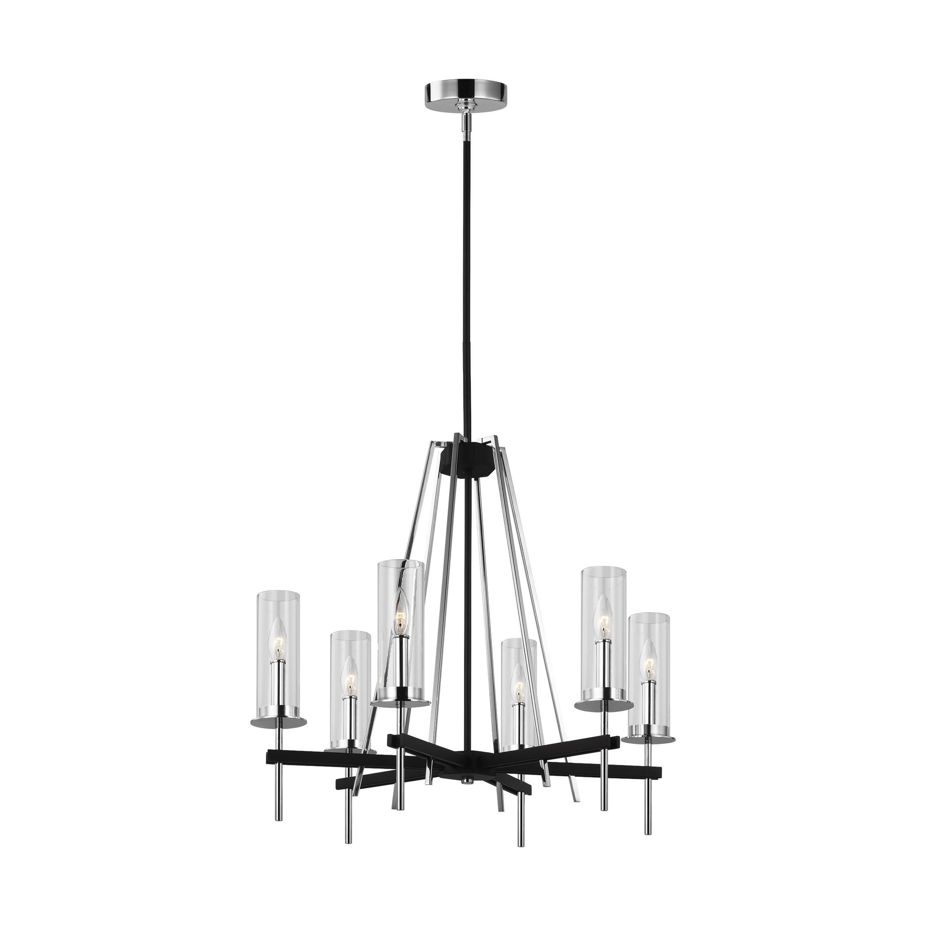 Broderick Textured Black Steel 6-light Chandelier - Chandeliers For Bedrooms by Overstock.com