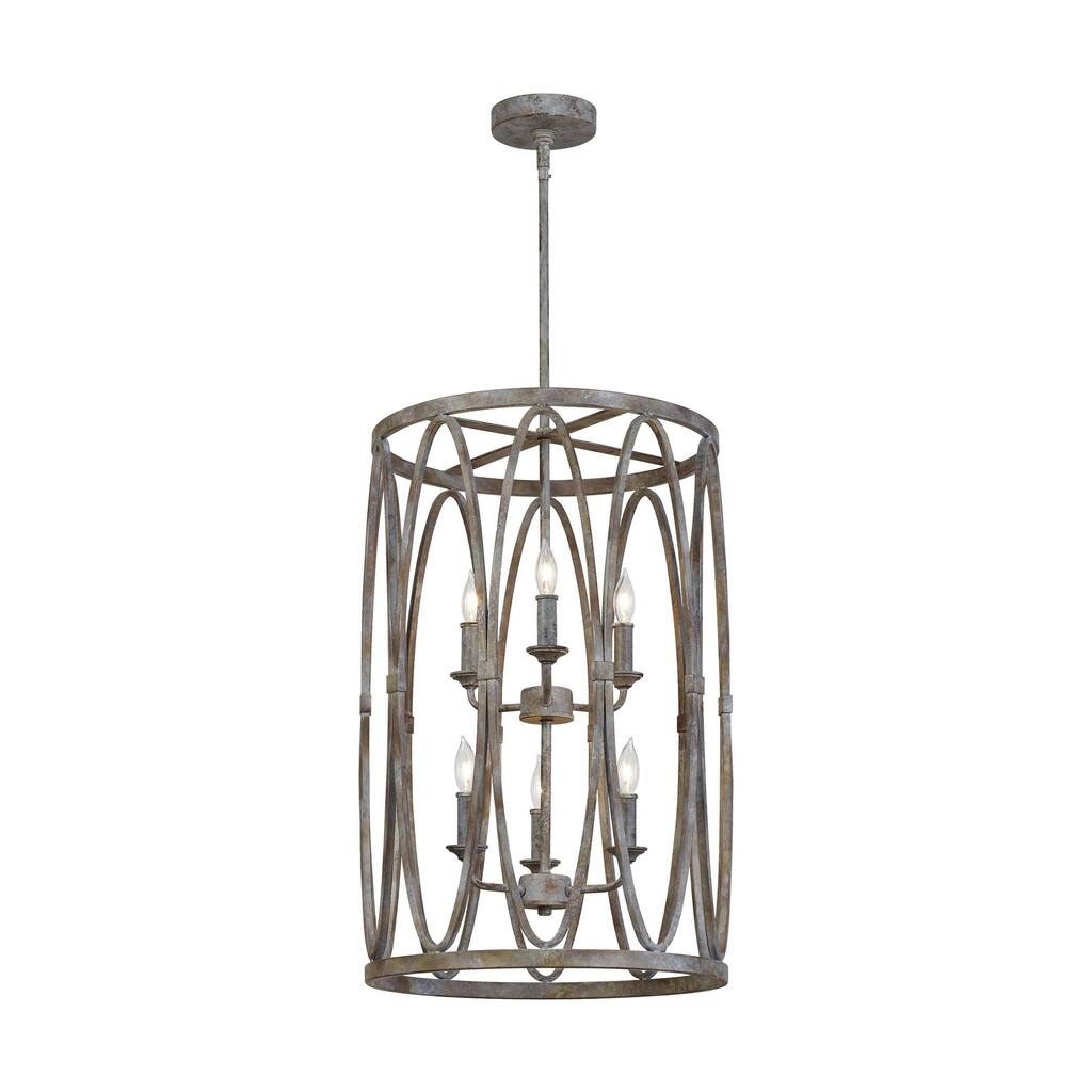 Patrice Deep Abyss Steel 6-light Chandelier