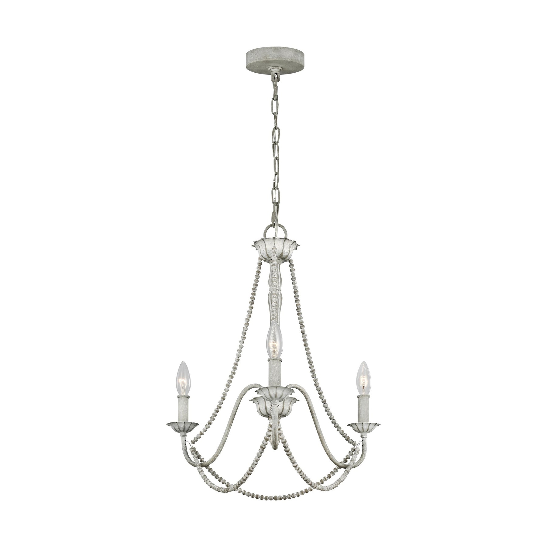 Maryville Washed Grey Steel 3-light Chandelier - Chandeliers For Bedrooms by Overstock.com