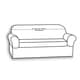 preview thumbnail 3 of 2, Enova Home Jacquard Polyester Spandex Box Cushion Black Loveseat Slipcovers