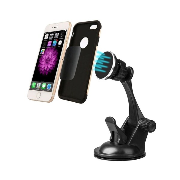 Insten Universal Dashboard/Windshield Magnetic Car Mount Holder w/Adjustable Arm Black