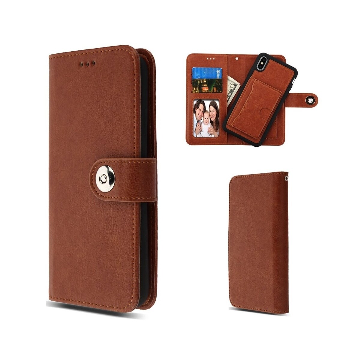 Shop Insten For Apple Iphone Xs Max Brown Detachable Magnetic