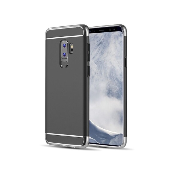 Insten For Samsung Galaxy S9 Plus Black Griptech Hard Hybrid Rubber Case Cover