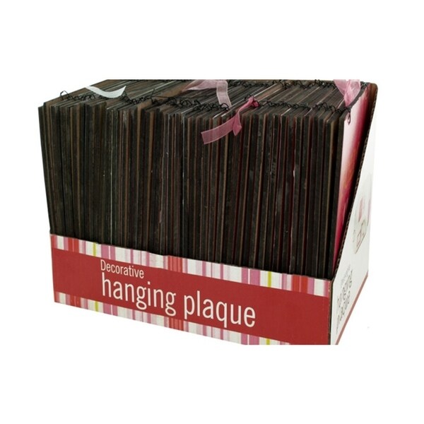 Bulk Buys Decorative Inspirational Hanging Plaque Display - 24 Pack