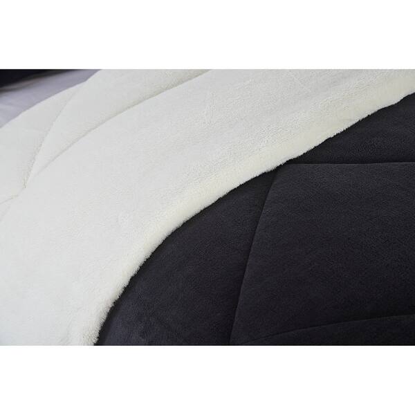 Shop Reversible 3 Piece Fleece Sherpa Down Alternative Comforter