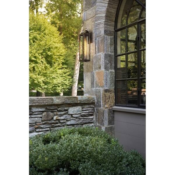 slide 1 of 1, Hinkley Sag Harbor 1-Light Outdoor Wall Mount Lantern in Burnished Bronze