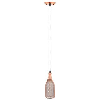 Glimmer Bottle-Shaped Rose Gold Pendant Light - 34