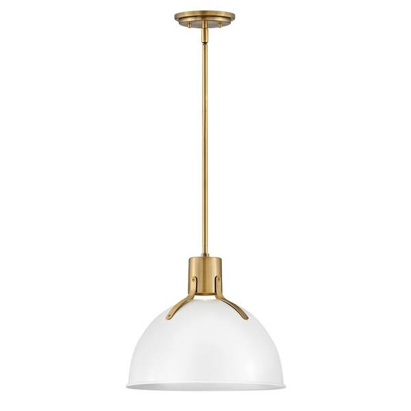 slide 1 of 1, Hinkley Argo 1-Light Pendant in Polished White