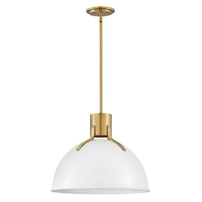 Hinkley Argo 1-Light Pendant in Polished White