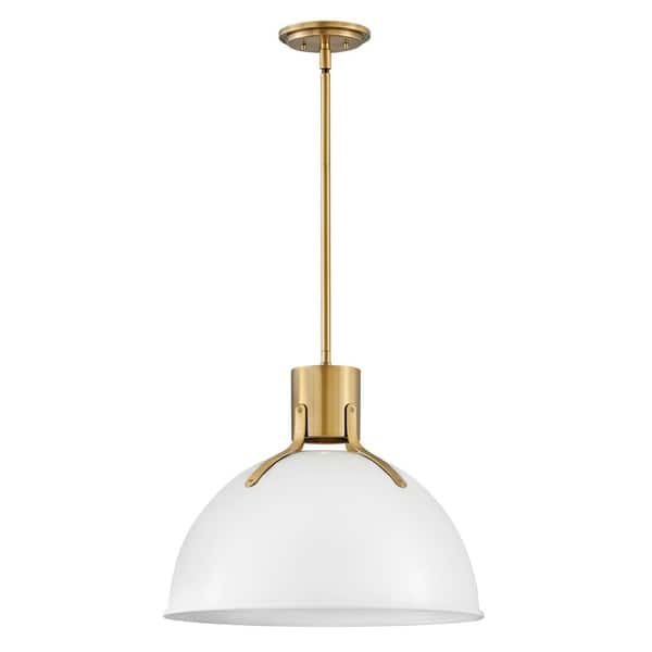 slide 1 of 1, Hinkley Argo 1-Light Pendant in Polished White