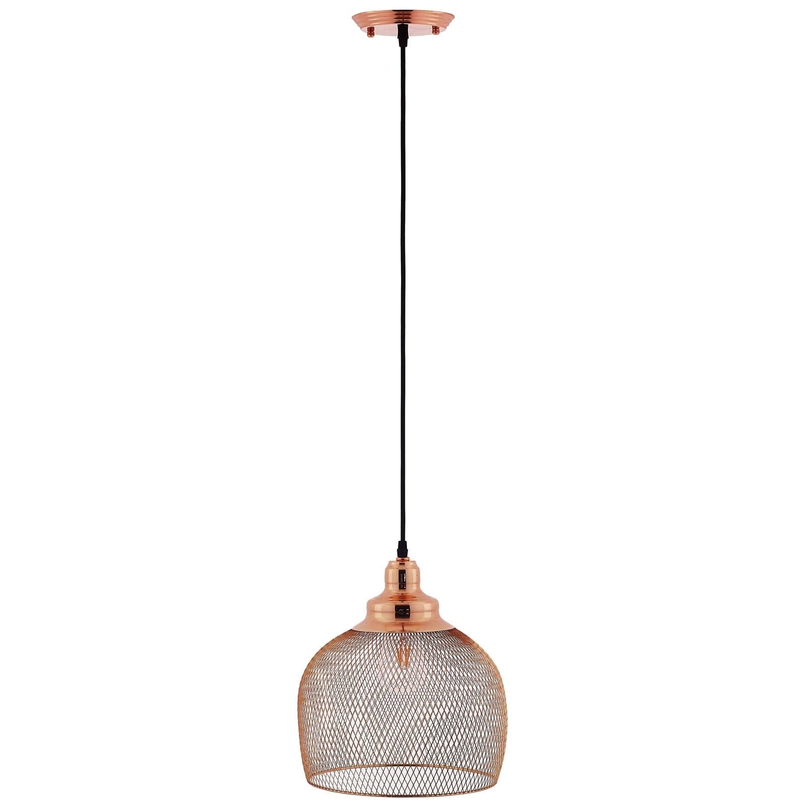 Glimmer Half Sphere Rose Gold Pendant Light 34