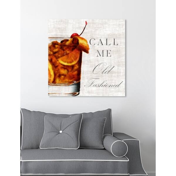 Shop Oliver Gal Call Me Old Fashioned Drinks And Spirits Wall Art Canvas Print Brown White Overstock 26386108