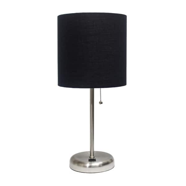 LimeLights Stick Lamp with USB charging port and Fabric Shade - On Sale ...