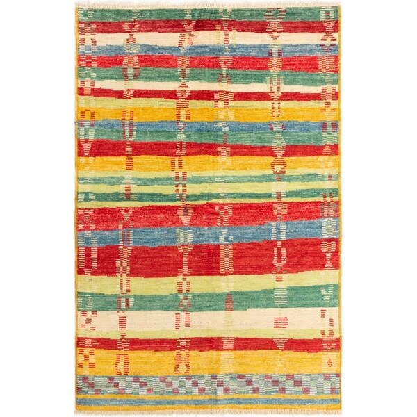 eCarpetGallery Hand-knotted Shalimar Red Wool Rug - 6'0 x 8'10