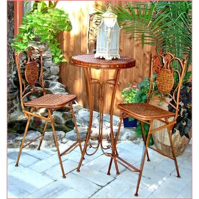 Three Piece Iron Bar Bistro Set