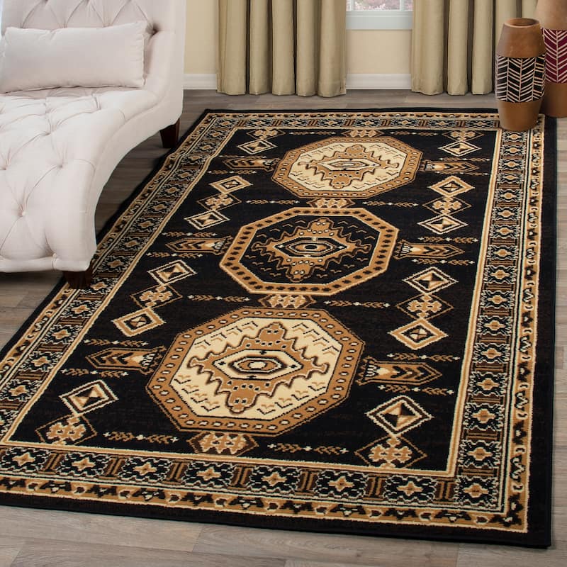 Southwestern Rustic Geometric Indoor Runner or Area Rug by Superior
