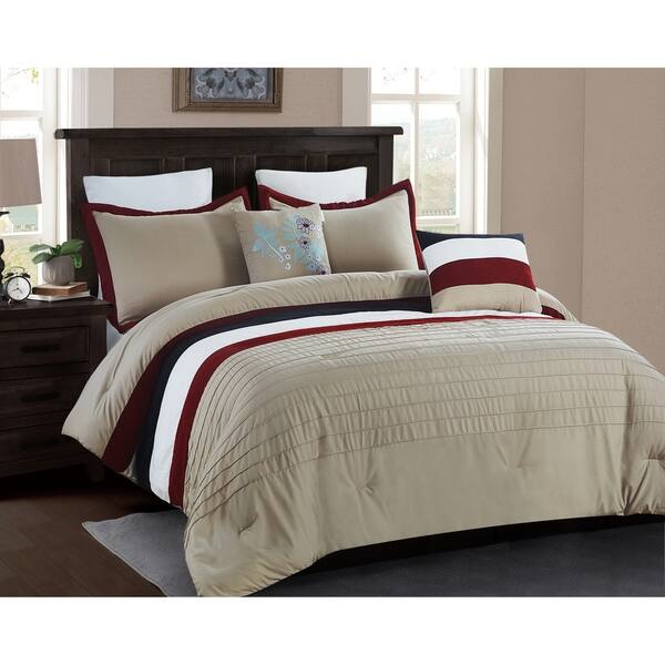 Shop 5 Piece Micro Suede Comforter Set King Chocolate Taupe