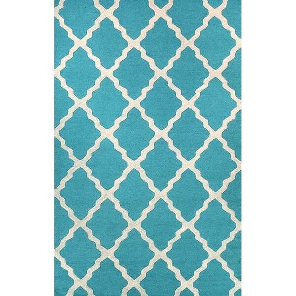 Trellis Pattern Wool Area Rug
