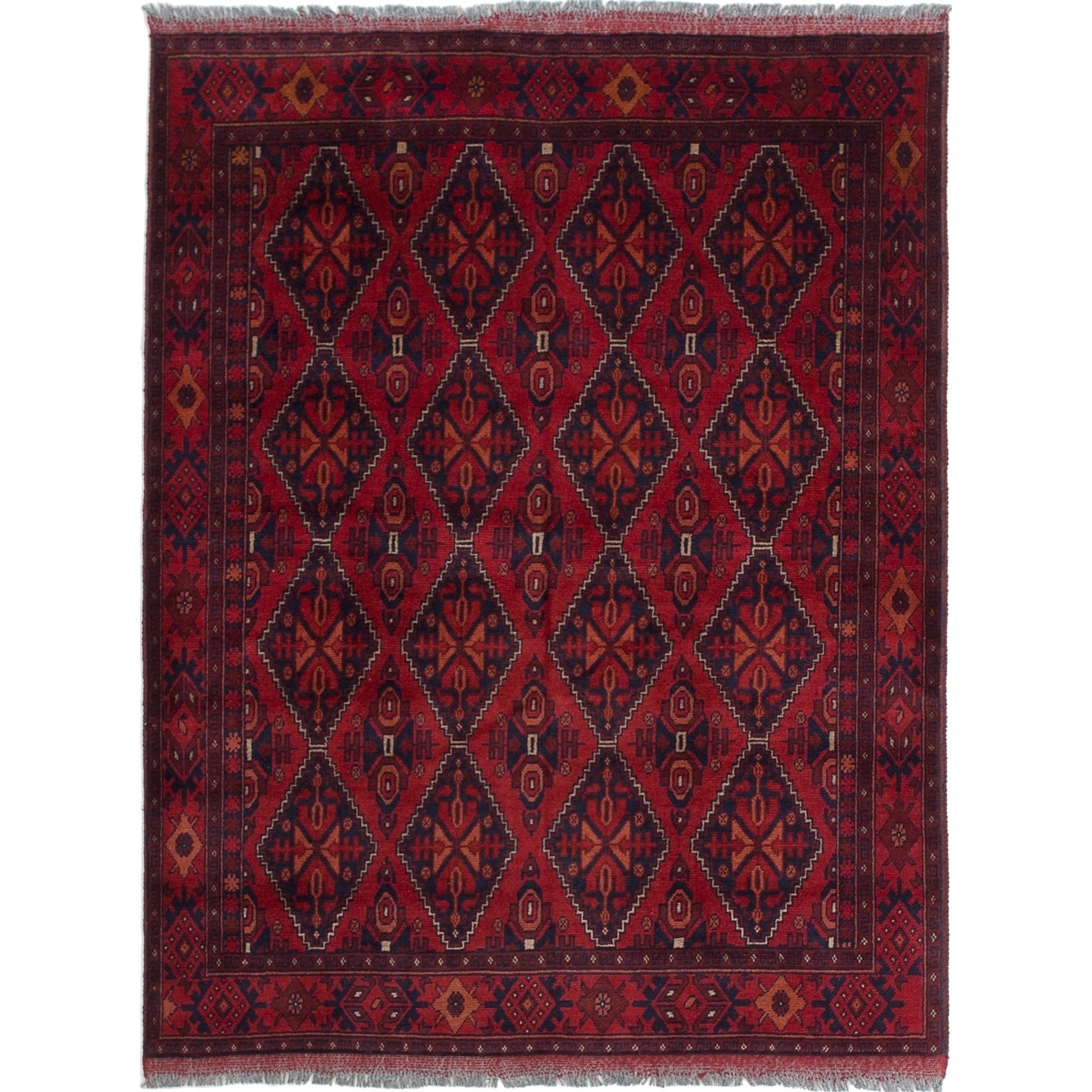 eCarpetGallery Hand-knotted Finest Khal Mohammadi Red Wool Rug - 4'11 x 6'6