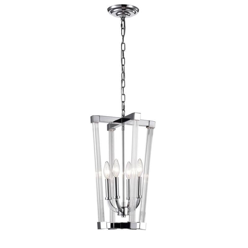 Tamise 4-light Chrome Candelabra Style Modern Cage Pendant
