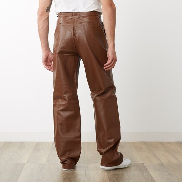mens leather dress pants