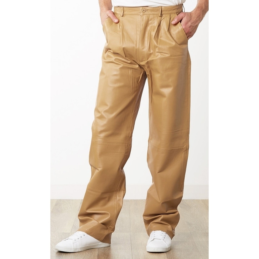 mens leather dress pants