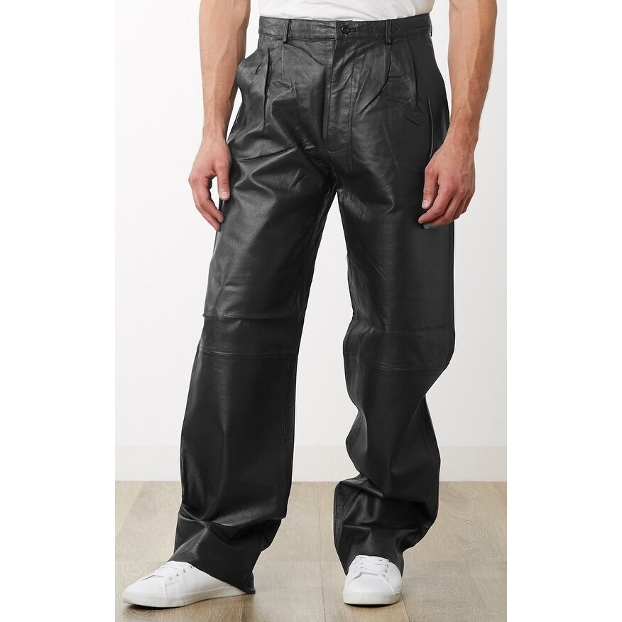 mens leather dress pants