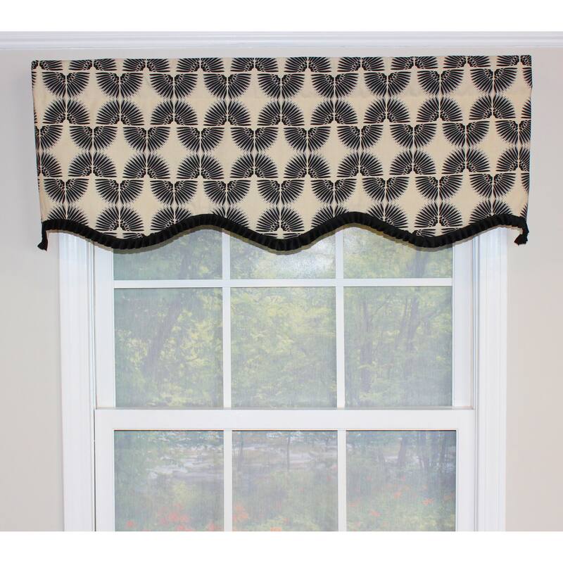 RLF Home Caterpillar Provance 50" Window Valance - Black