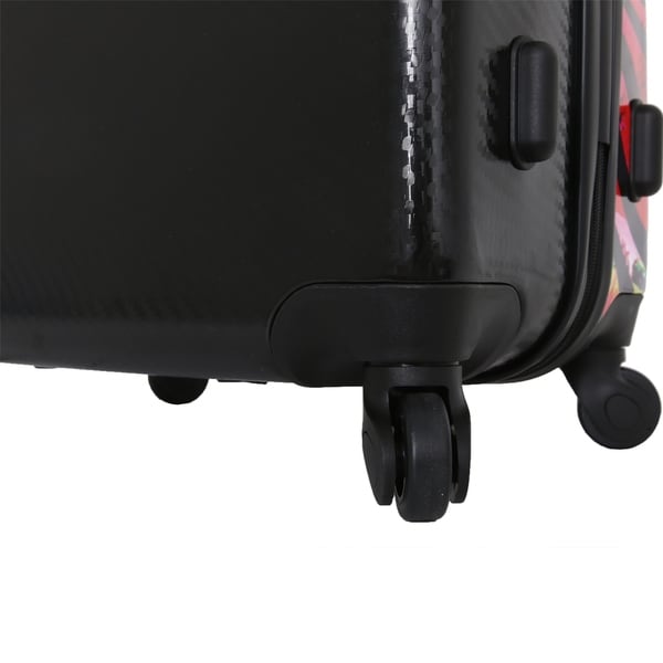 Mia Toro Italy Duaiv Hardside Spinner Luggage 3 Piece Set,zebre