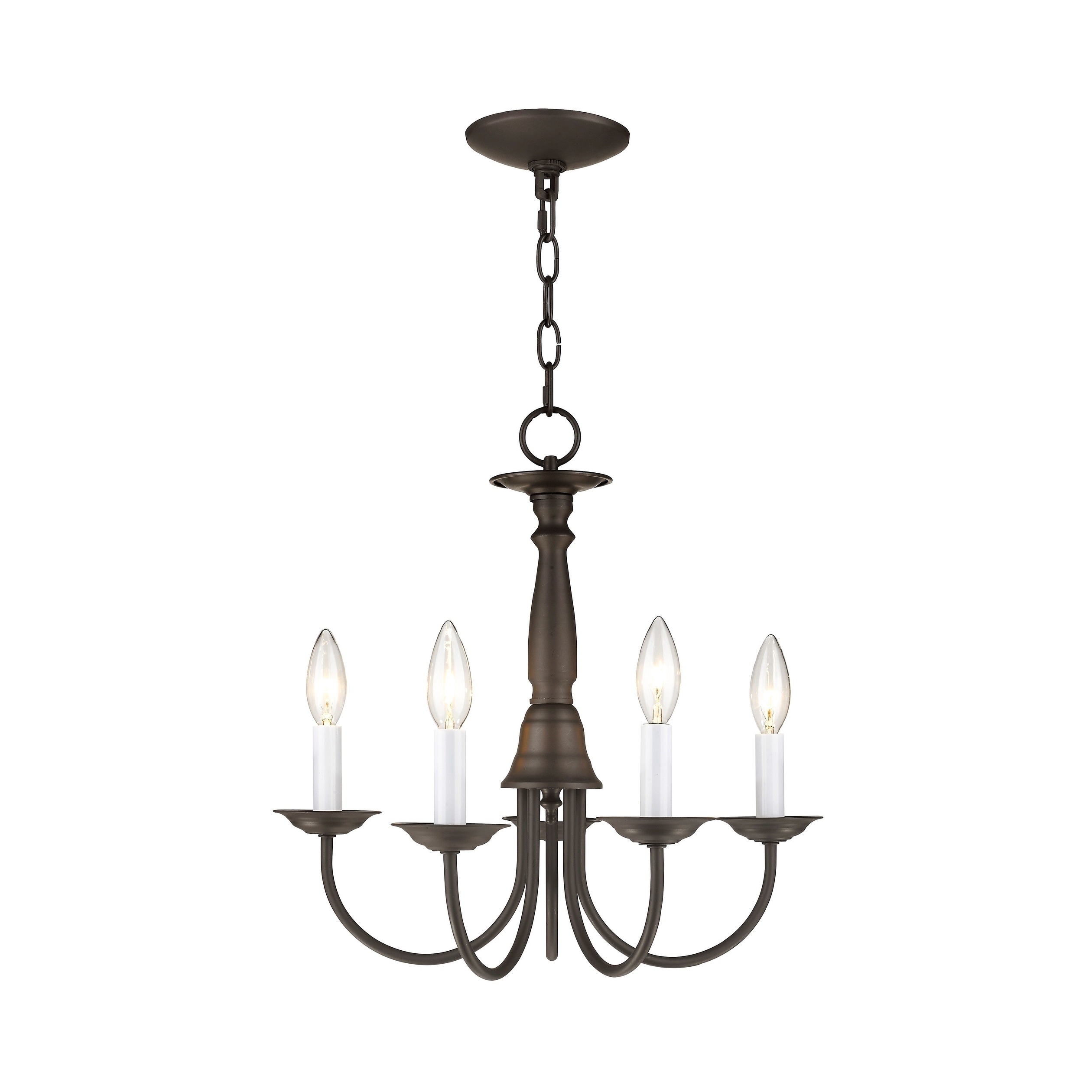 Livex Lighting Home Basics 5-Light Bronze Chandelier - 17.5" Dia. x 17" H - Chandeliers For Bedrooms by Overstock.com