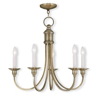 Livex Lighting Cranford 5-Light Chandelier - 24" Dia. x 22" H (Antique Brass) - Chandeliers For Bedrooms by Overstock.com