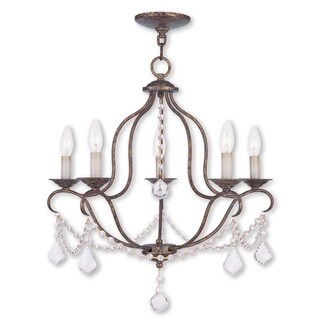Livex Lighting Chesterfield Steel 5-light Chandelier (Venetian Golden Bronze - Transitional/Traditional) - Chandeliers For Bedrooms by Overstock.com