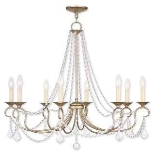 Livex Lighting Pennington 8-Light Chandelier - 34" Dia. x 28" H (Antique Silver Leaf) - Chandeliers For Bedrooms by Overstock.com