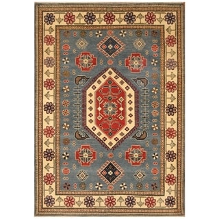 Handmade One-of-a-Kind Kazak Wool Rug (Afghanistan) - 5'9 x 8'1 - Bed ...