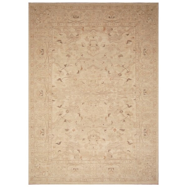 Handmade Vegetable Dye Oushak Wool Rug (Afghanistan) - 8'7 x 11'10
