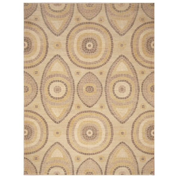 Handmade Vegetable Dye Ikat Wool Rug (Afghanistan) - 9' x 11'8