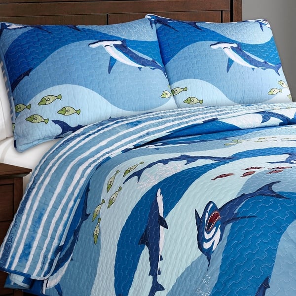 Shop Lush Decor Shark Allover Quilt Set Free Shipping