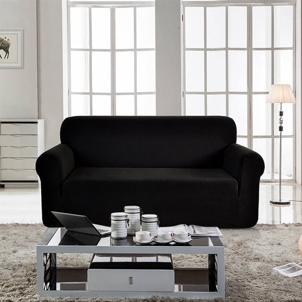 Enova Home Jacquard Polyester Spandex Fabric Box Cushion Sofa Slipcovers