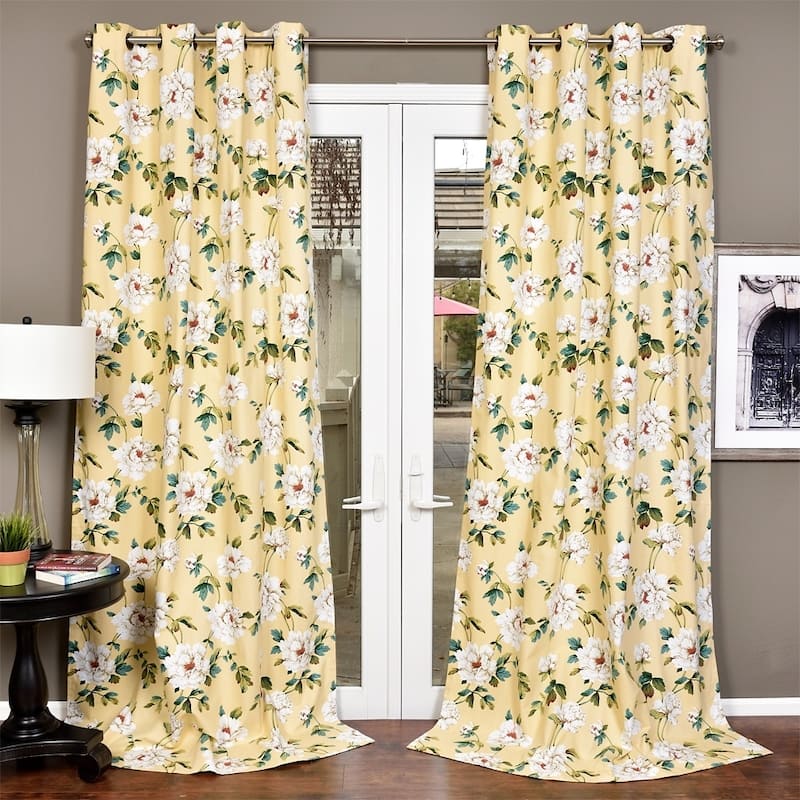 Lambrequin Blossom Cotton Curtain Panel
