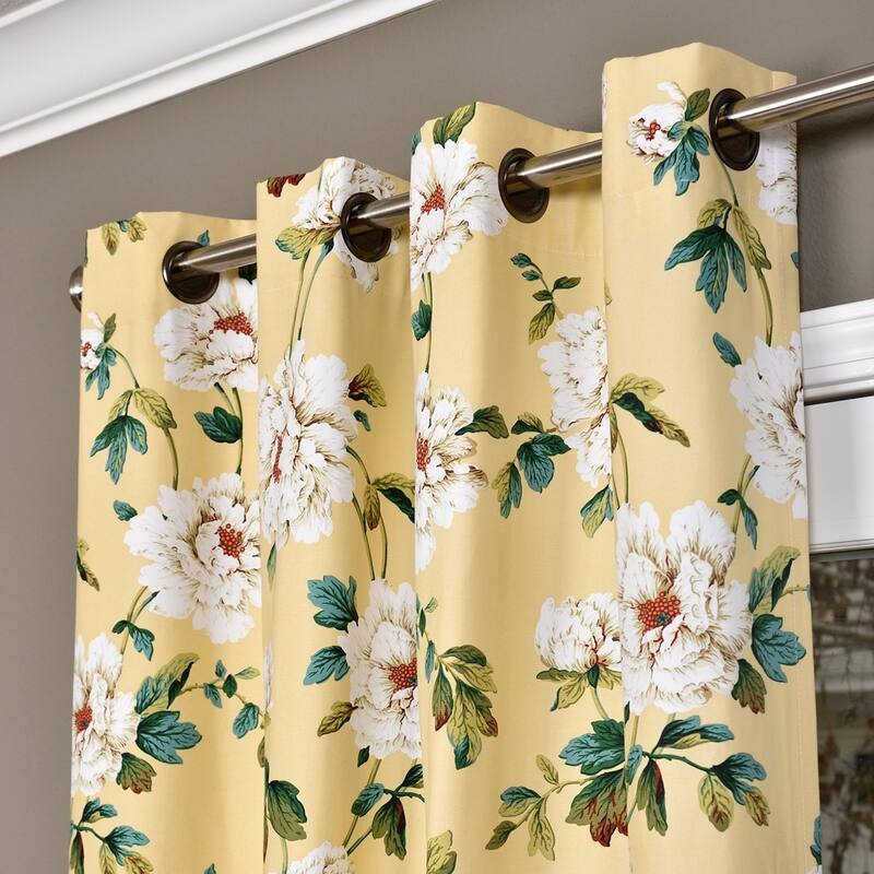 Lambrequin Blossom Cotton Curtain Panel