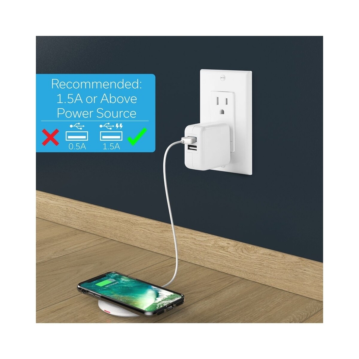 X Max XS Androids /& More Samsung Galaxy Compatible with iPhone 11 8 Plus 11 Pro 11 Pro Max LAX Portable Wireless Charging Pad XR 10W Fast /& Rapid iPhone Charger Qi Stand 8