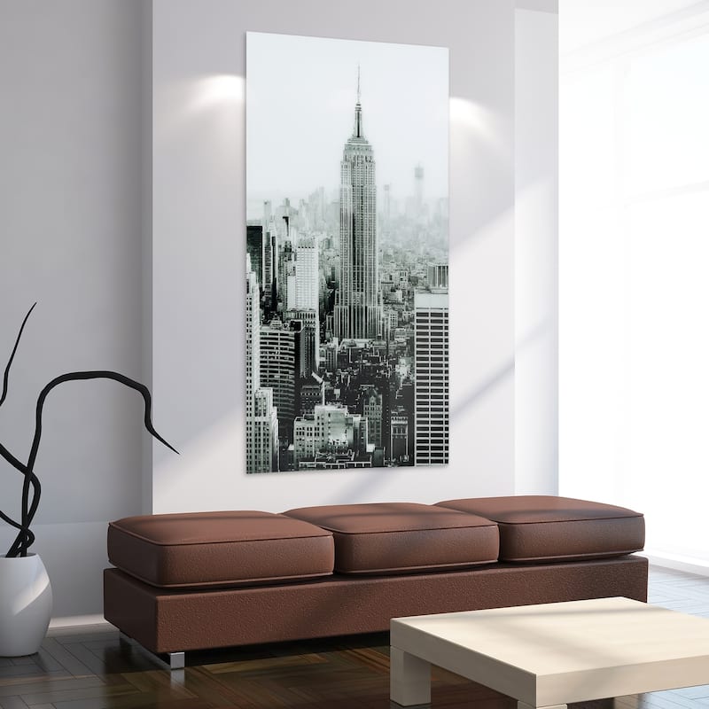 "Empire"Frameless Free Floating Tempered Art Glass Wall Art by EAD Art Coop