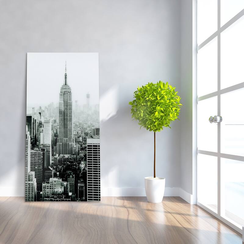 "Empire"Frameless Free Floating Tempered Art Glass Wall Art by EAD Art Coop