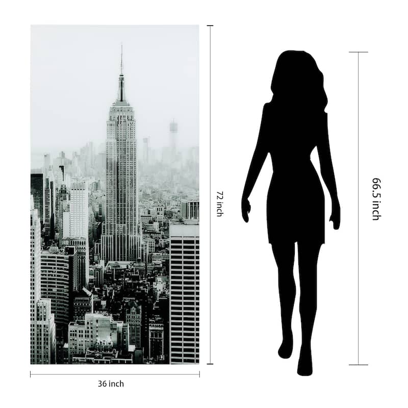 "Empire"Frameless Free Floating Tempered Art Glass Wall Art by EAD Art Coop