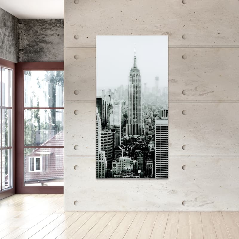 "Empire"Frameless Free Floating Tempered Art Glass Wall Art by EAD Art Coop
