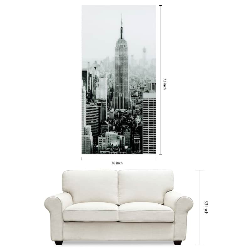 "Empire"Frameless Free Floating Tempered Art Glass Wall Art by EAD Art Coop