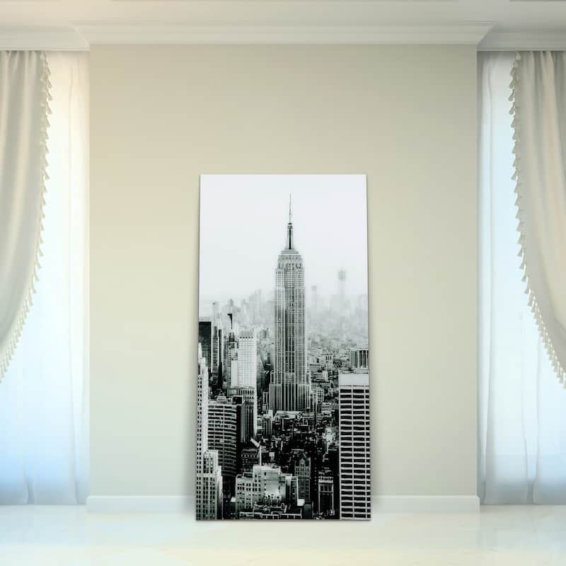 "Empire"Frameless Free Floating Tempered Art Glass Wall Art by EAD Art Coop