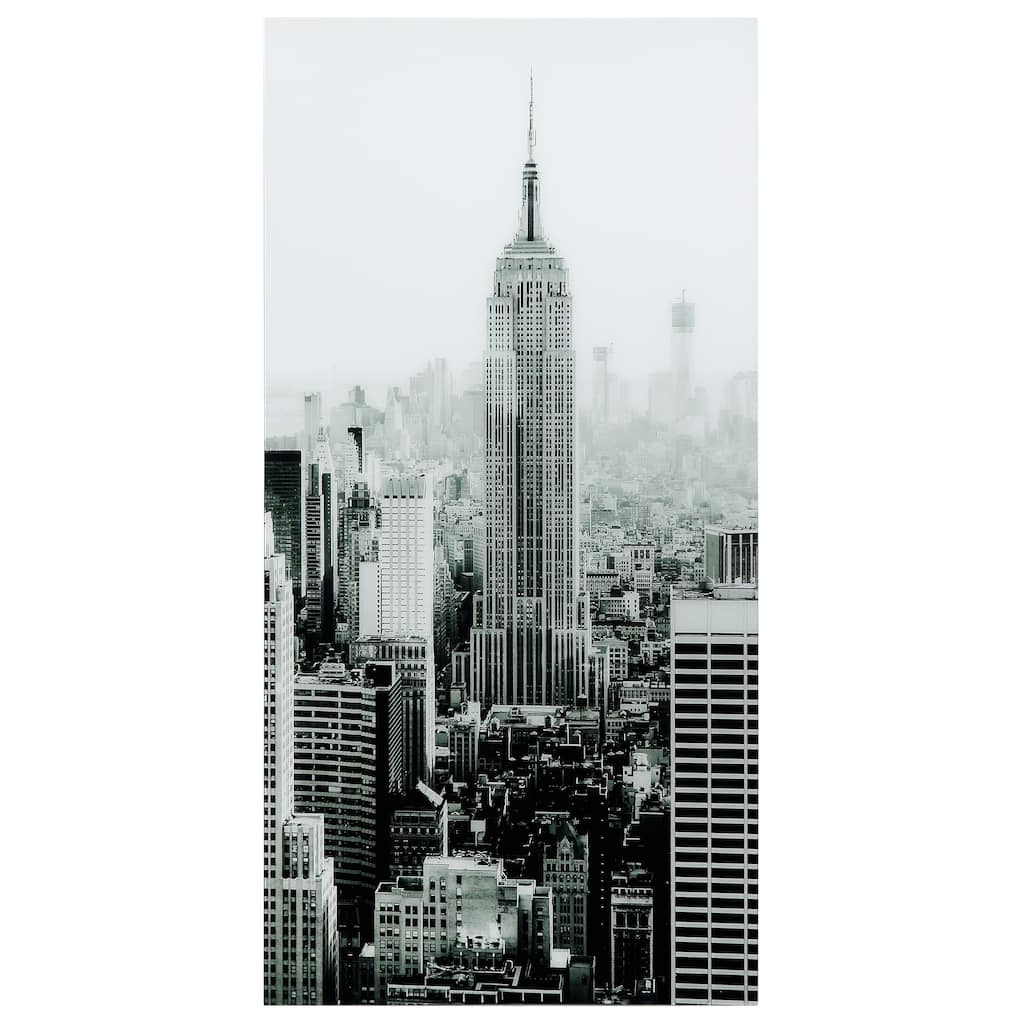 "Empire"Frameless Free Floating Tempered Art Glass Wall Art by EAD Art Coop