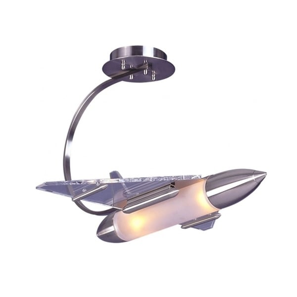 Chrome Metal And Gl Rocket Ship Kid S Lighting Chrome Metal And Gl Rocket Ship Kid S Lighting